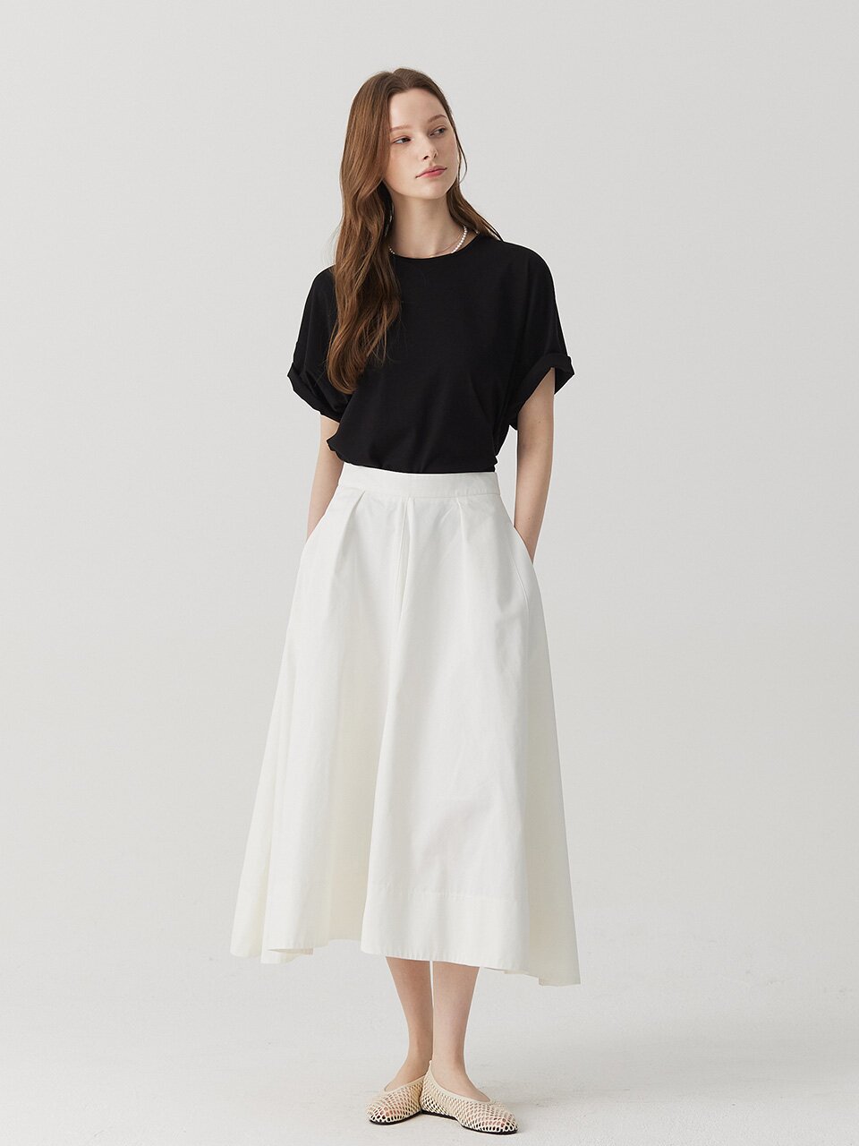 202505 AIRY SUPIMA SILHOUETTE T-SHIRT(2pack)