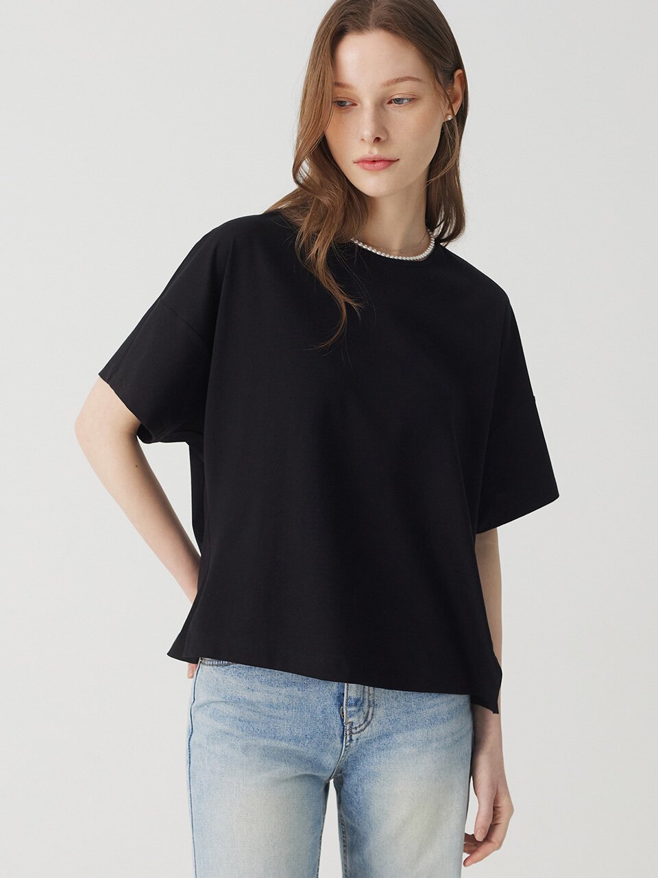 202505 AIRY SUPIMA SILHOUETTE T-SHIRT(2pack)