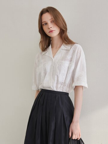 202506 LACE BLOUSE - WHITE