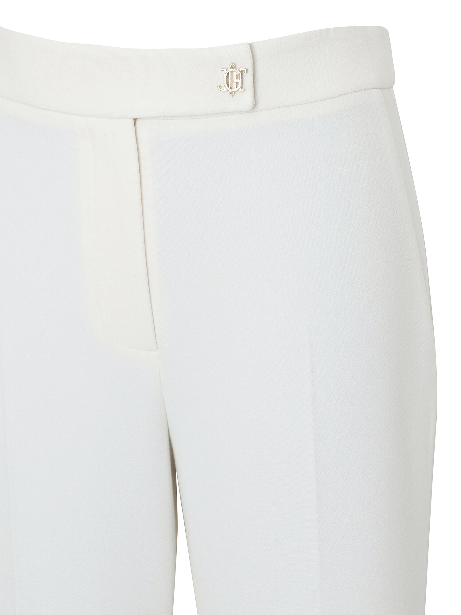 스판 버튼 디테일 슬랙스 팬츠 (IVORY)