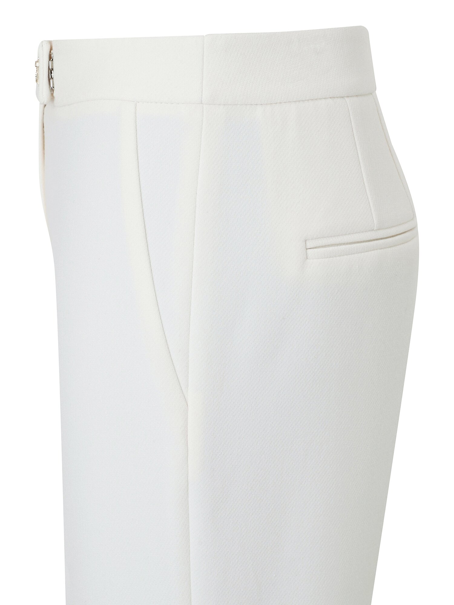 스판 버튼 디테일 슬랙스 팬츠 (IVORY)