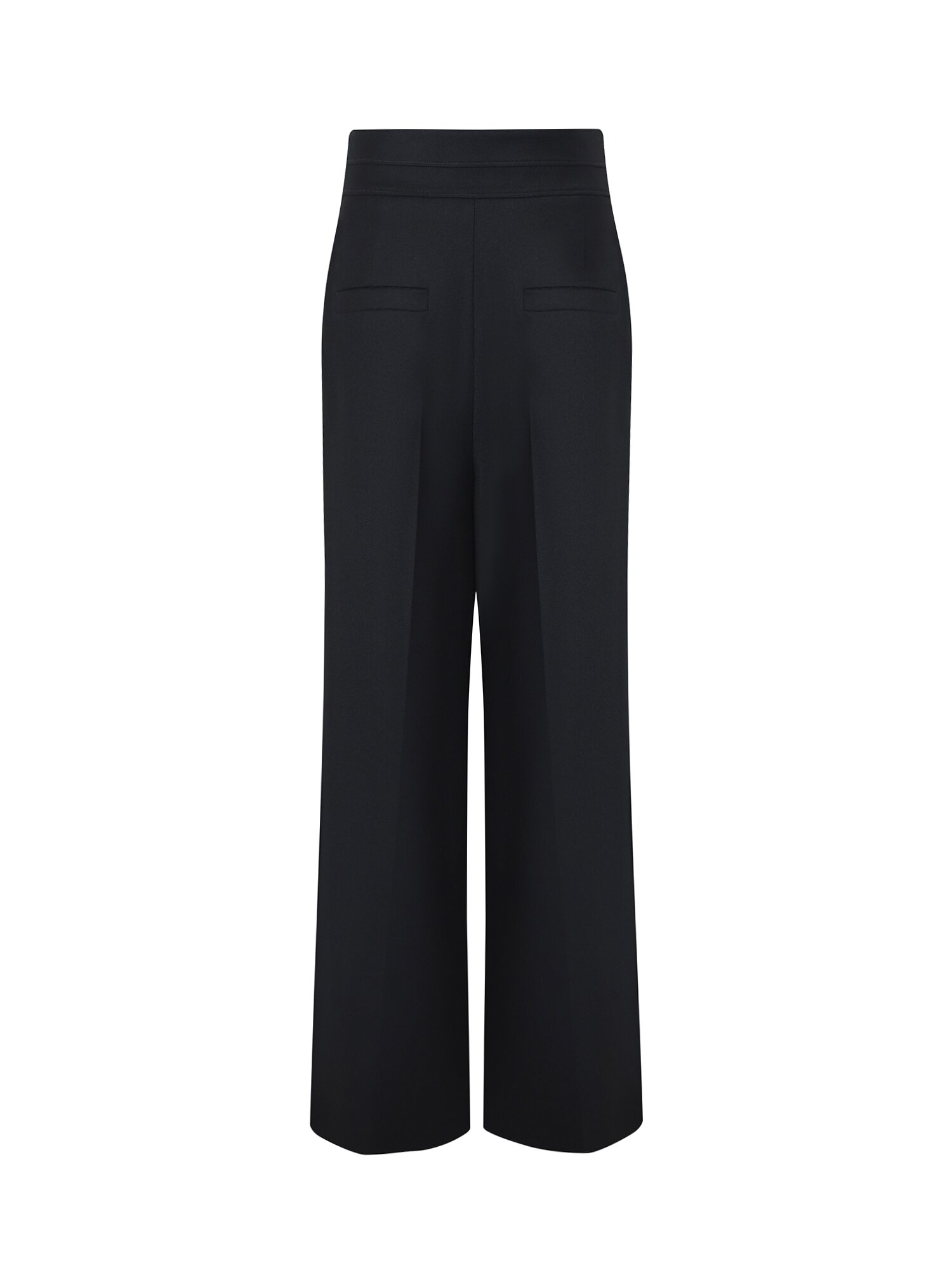 울 하이웨스트 슬랙스 팬츠 (BLACK)