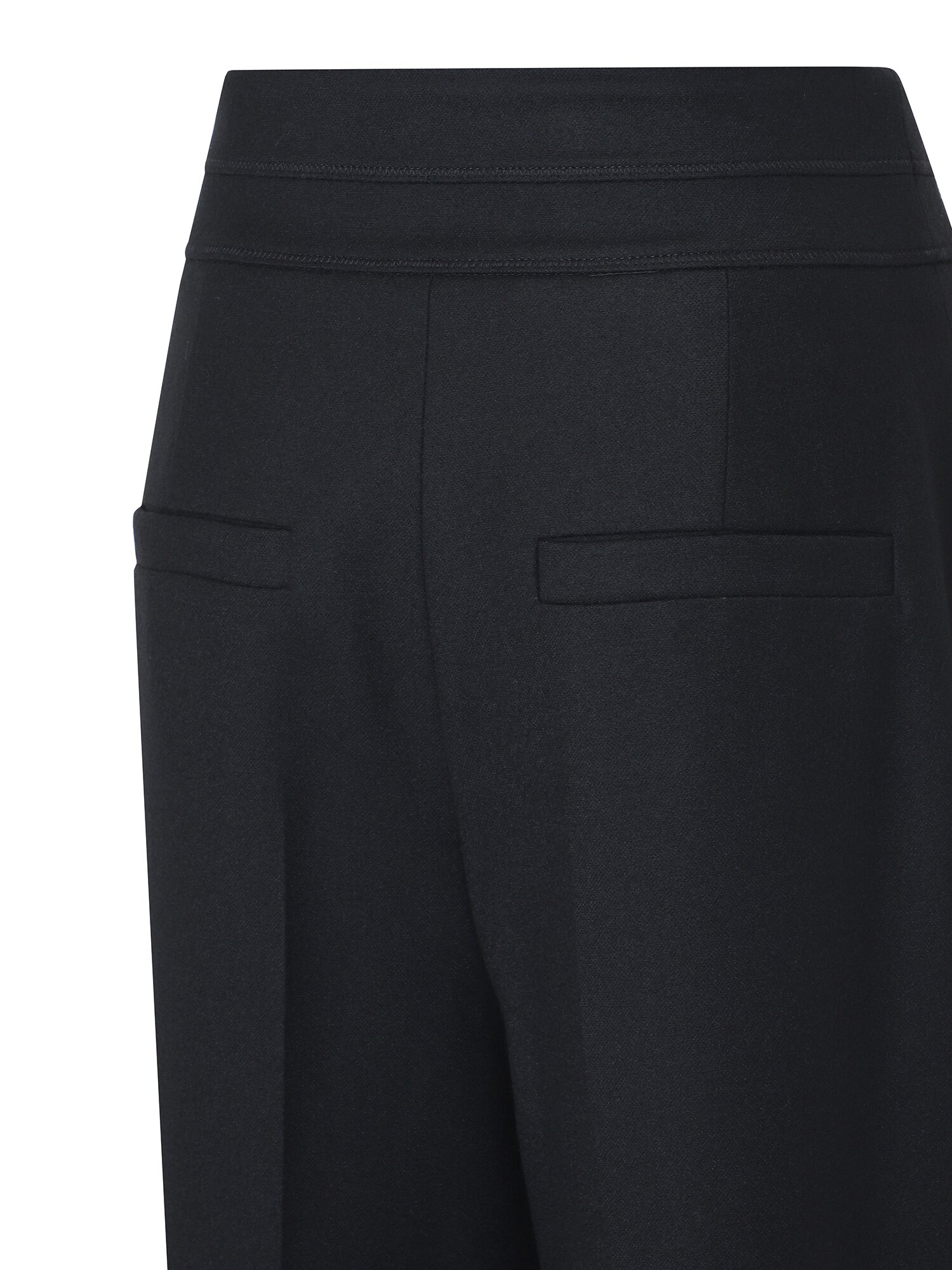 울 하이웨스트 슬랙스 팬츠 (BLACK)