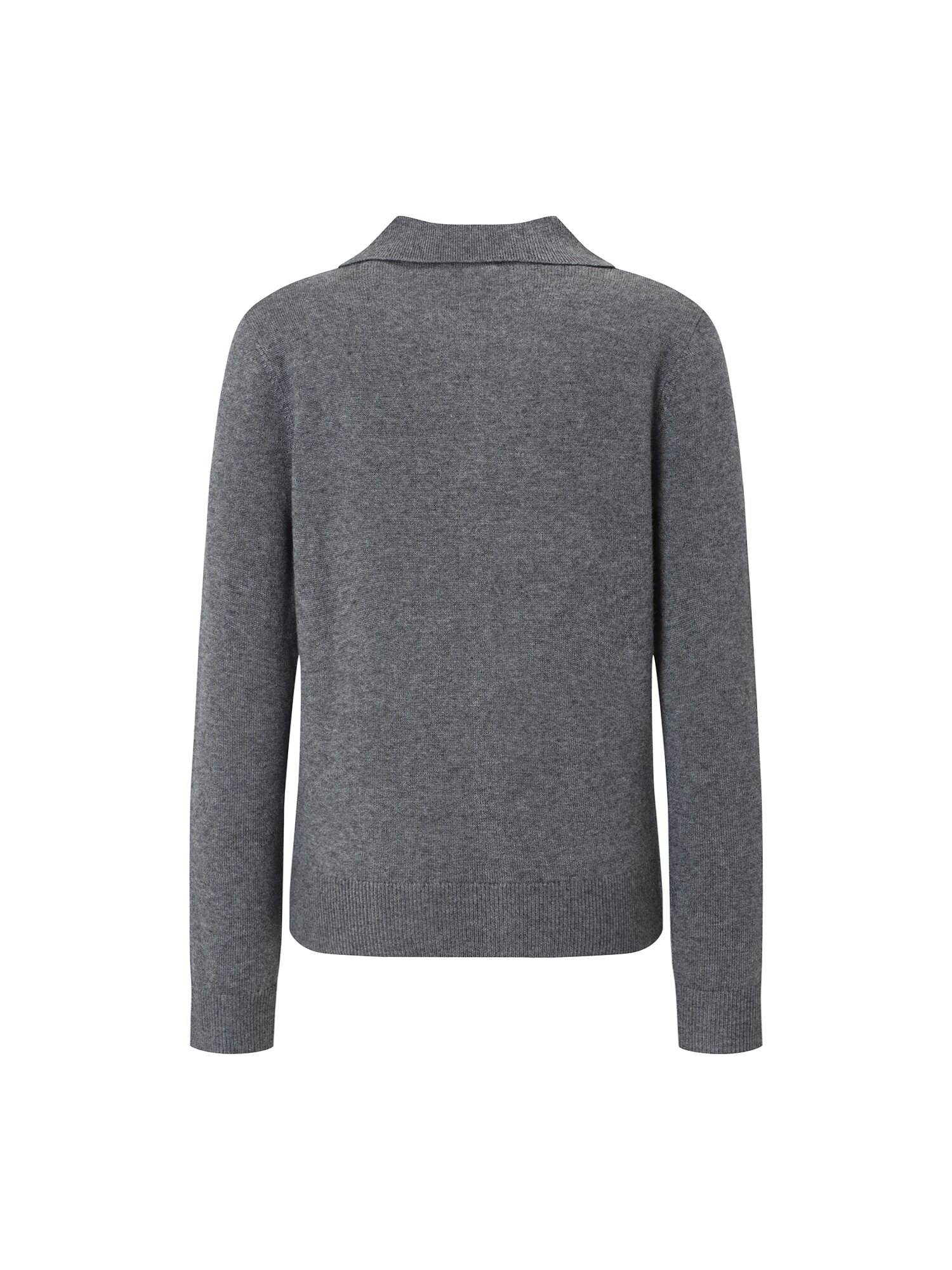 아가일 패턴 칼라 니트 가디건 (CHECK GREY)