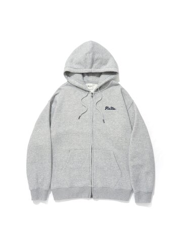 SCRIPT CHAIN EMB HOOD ZIP-UP_M.GREY