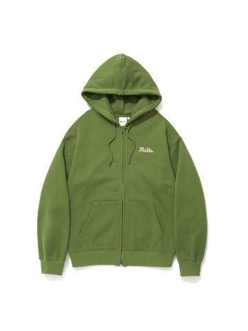 SCRIPT CHAIN EMB HOOD ZIP-UP_GREEN