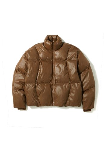 WAVE PUFFER JACKET_BROWN
