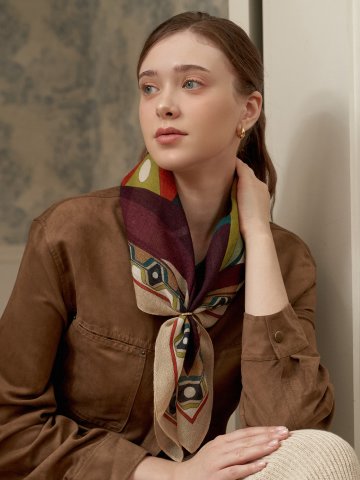 칼린 앤무드 울 미니 스카프 S7541W202