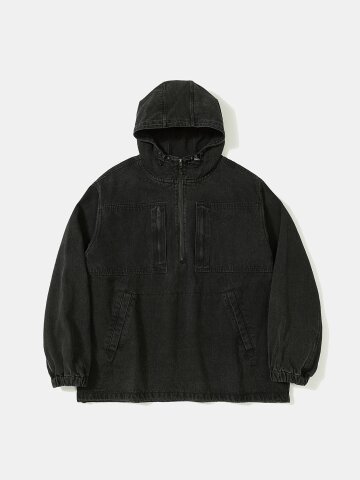 NY STREET TAIL DENIM ANORAK JACKET_GRAY JEAN