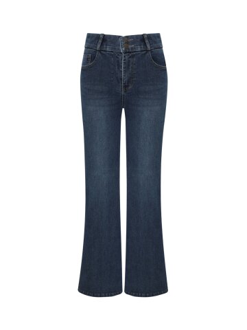 투 버튼 생지 데님 팬츠 