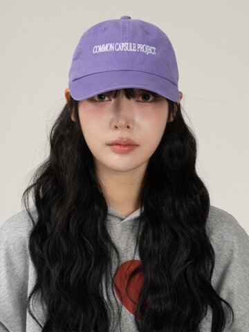 시그니처 워시드 코튼 볼캡 (라이트 퍼플)