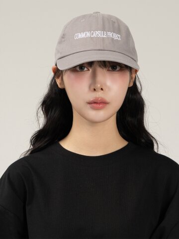시그니처 워시드 코튼 볼캡 (그레이)