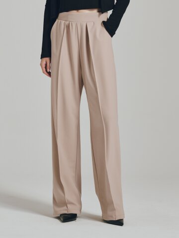 원턱 밴딩 팬츠 -  라이트 베이지 / One Tuck Banding Pants - Light Beige

