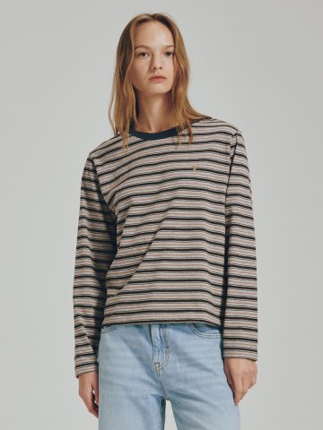 스트라이프 롱슬리브 티셔츠 / Stripe Long Sleeve T-Shirts - Gray


