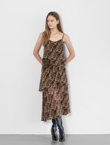 IT_Fallen leaves dress_BROWN