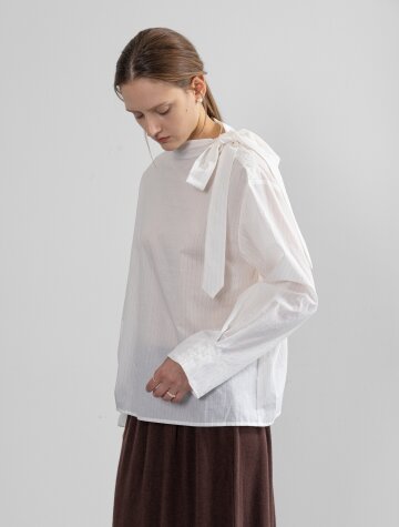 IT_Neck wear losse blouse_2color