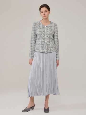 [코엣] 샤론 트위드 자켓 그레이