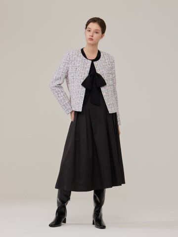 [코엣] 샤론 트위드 자켓 퍼플