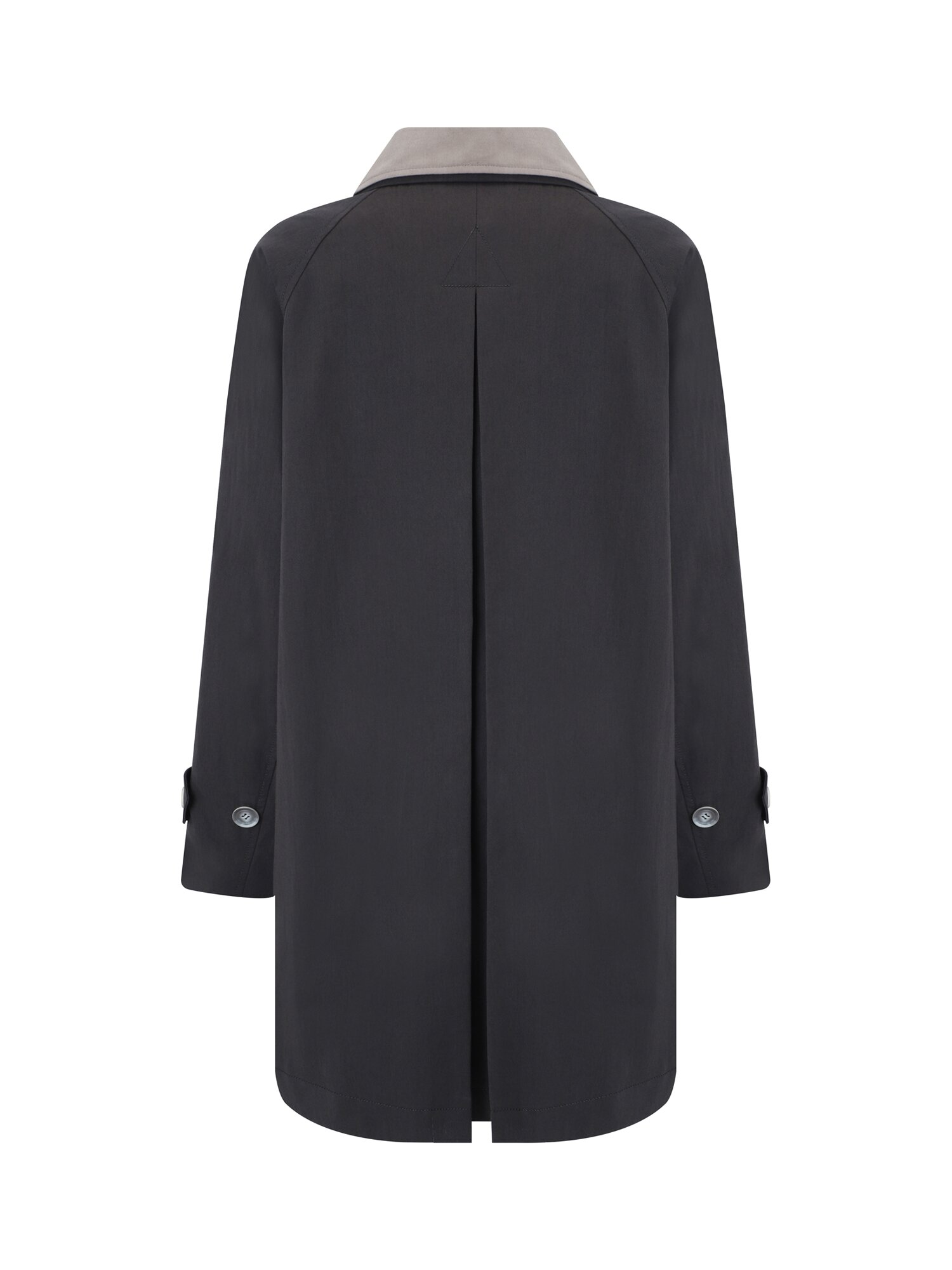 코튼 블렌드 디터쳐블 칼라 트렌치 코트 (DARK GREY)