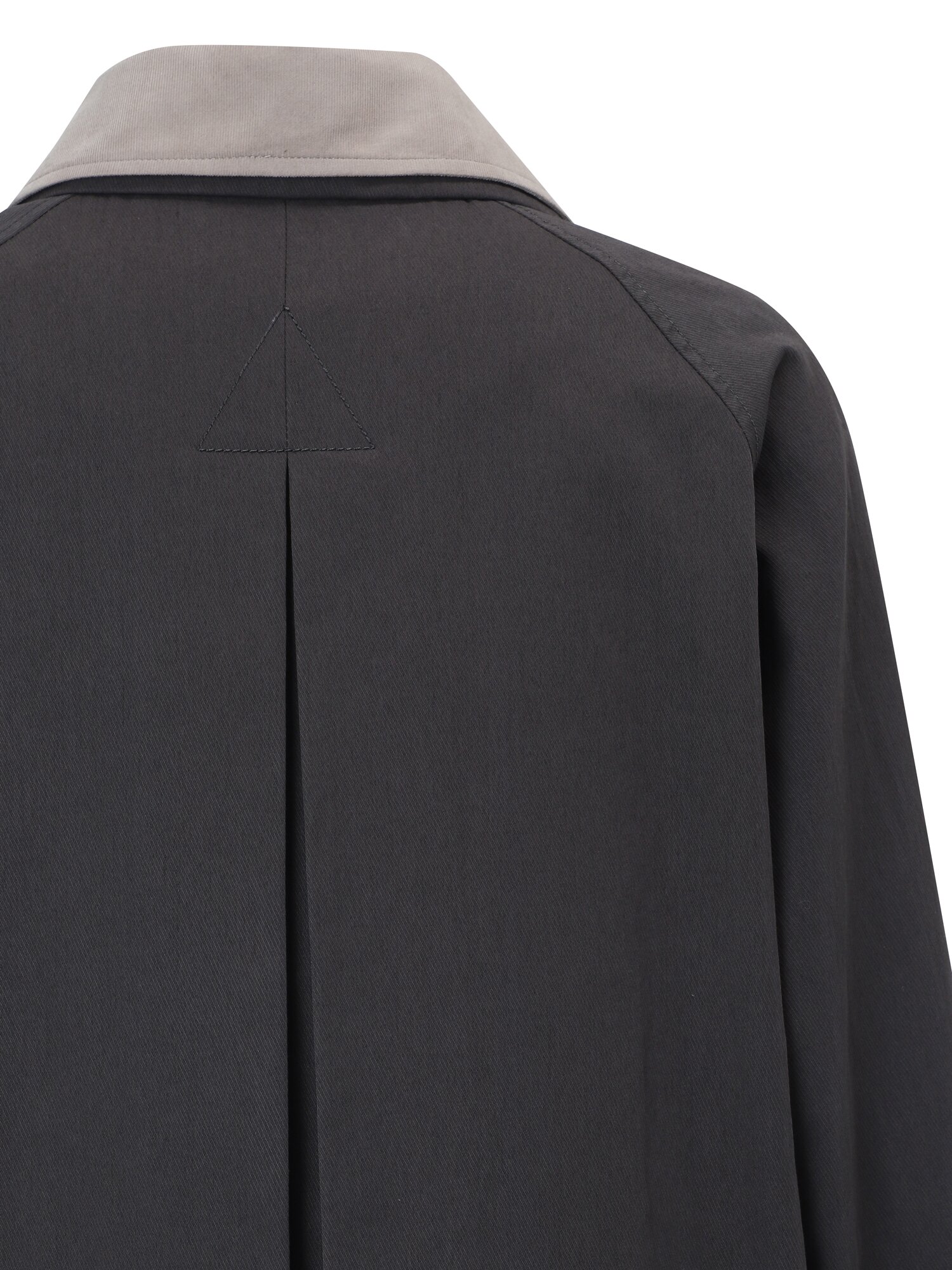코튼 블렌드 디터쳐블 칼라 트렌치 코트 (DARK GREY)