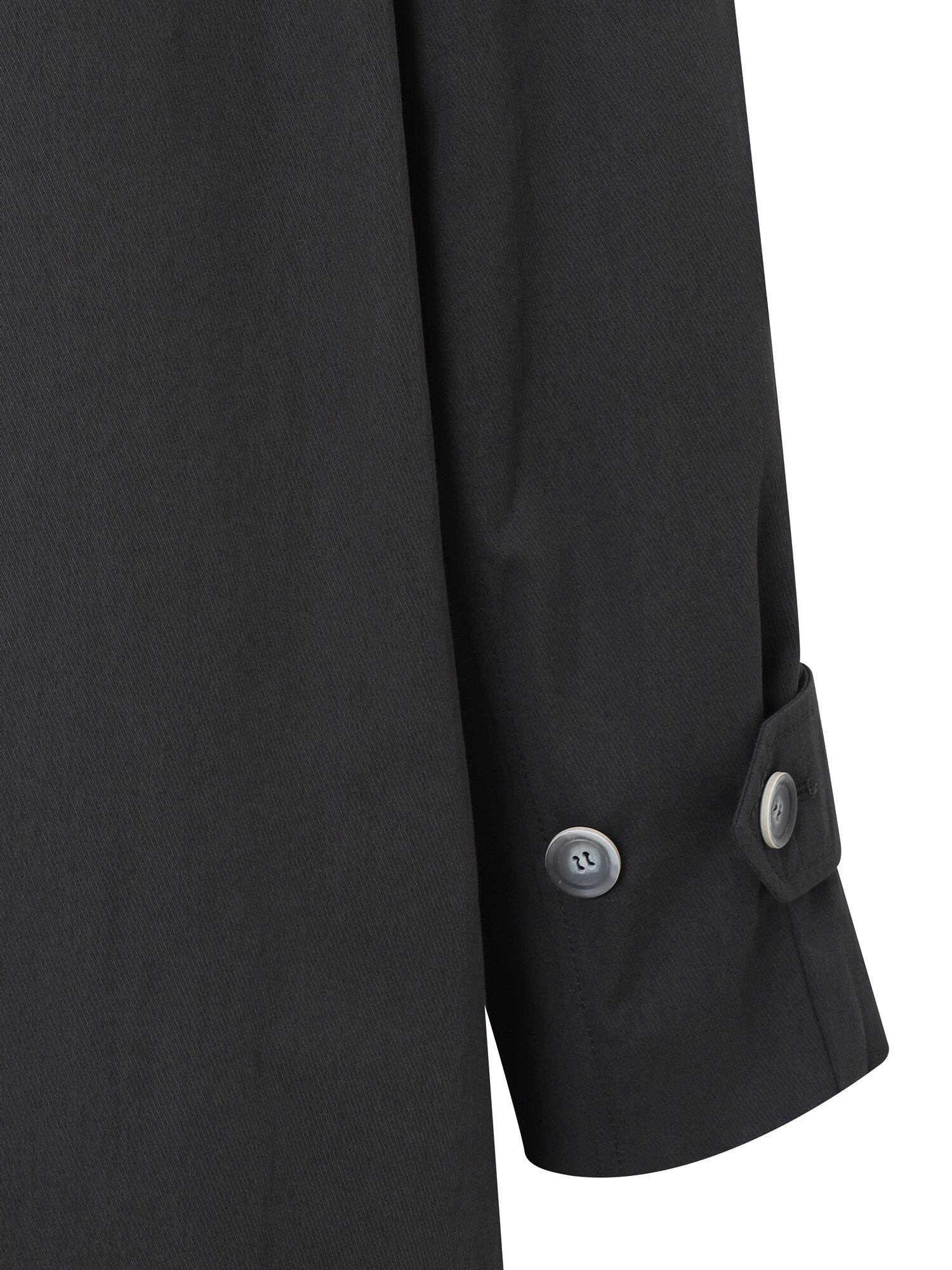 코튼 블렌드 디터쳐블 칼라 트렌치 코트 (DARK GREY)