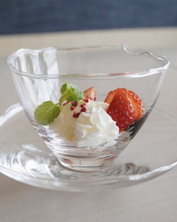 [스가하라] 멜 접시 Large 투명 - 유리그릇 유리접시 유리플레이트