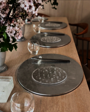 [스가하라] 드랍렛 물방울 접시 180 투명 - 유리그릇 유리플레이트