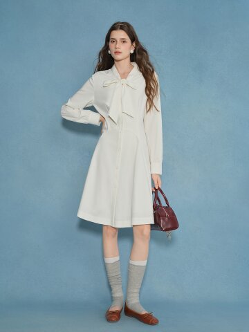 AR_Ribbon collar button dress