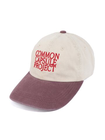 스택 로고 투톤 볼캡 (버건디)