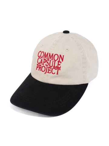 스택 로고 투톤 볼캡 (블랙)