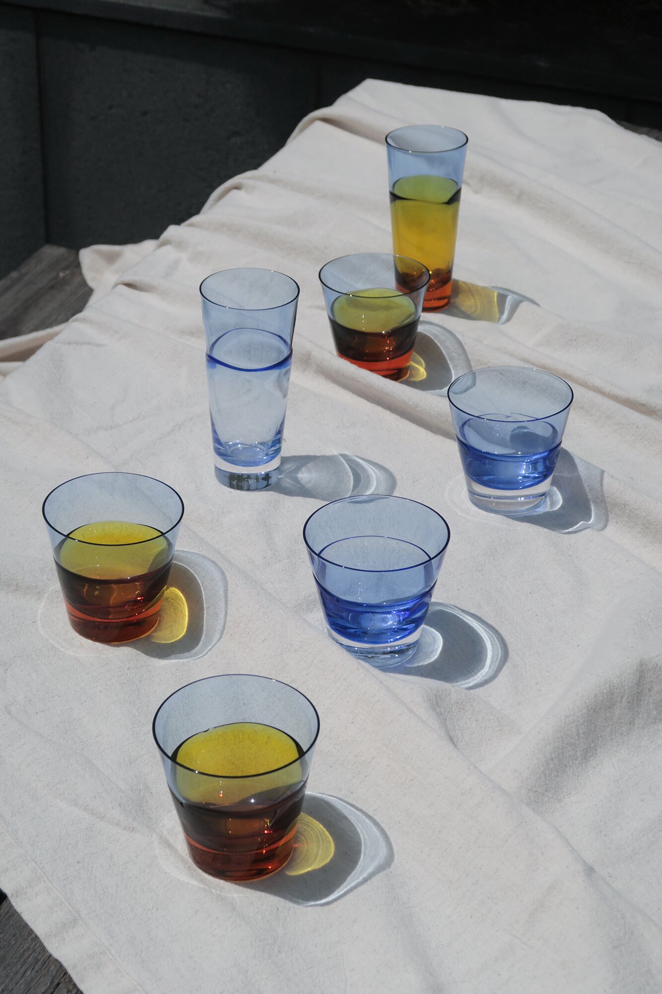 [스가하라] 듀오 올드 유리잔 (컬러4종)