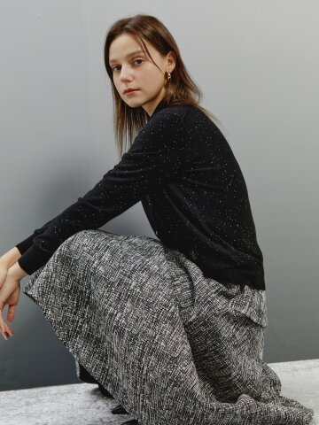 문라이트 스파클 글리터니트 가디건 