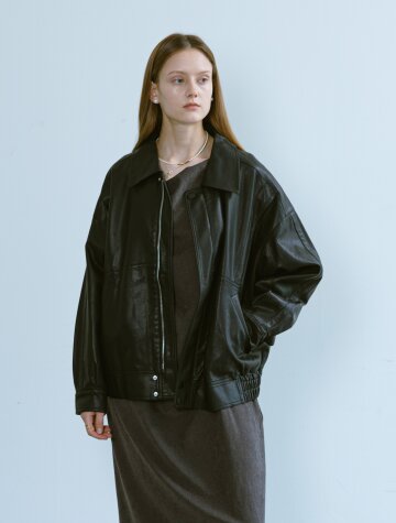 BA_Fall leather jacket_BLACK