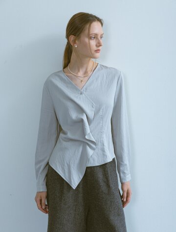 BA_Irregular hem shirt_GRAY