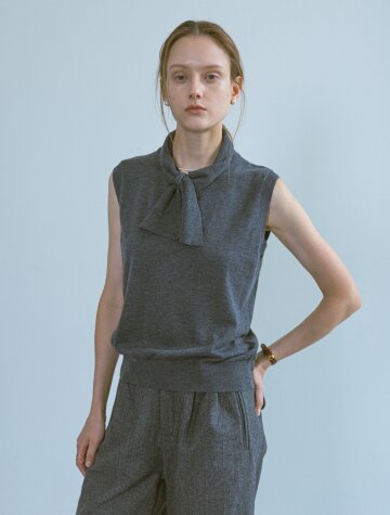 BA_Tie knit vest_2color