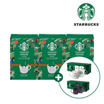 [스타벅스] 드립백 미디엄 5T (하우스블렌드) 3박스 + 스타벅스 머그 2P SET 랜덤 증정