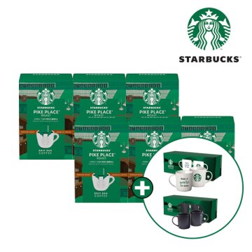 [스타벅스] 드립백 미디엄 5T (파이크 플레이스) 6박스 + 스타벅스 머그 2P SET 랜덤 증정