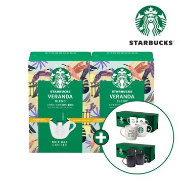 [스타벅스] 드립백 미디엄 5T (베란다 블렌드) 2박스 + 스타벅스 머그 2P SET 랜덤 증정