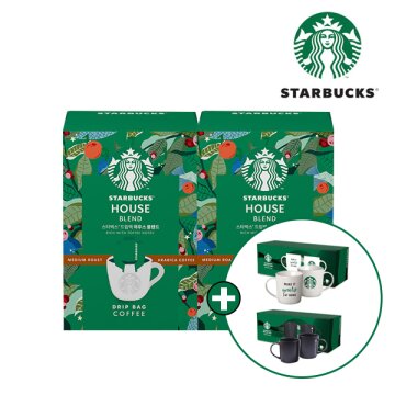 [스타벅스] 드립백 미디엄 5T (하우스블렌드) 2박스 + 스타벅스 머그 2P SET 랜덤 증정