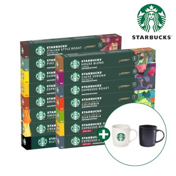 [네스프레소] 스타벅스 10입 커피캡슐 3박스 (15종 택1) + 스타벅스 머그컵 랜덤증정