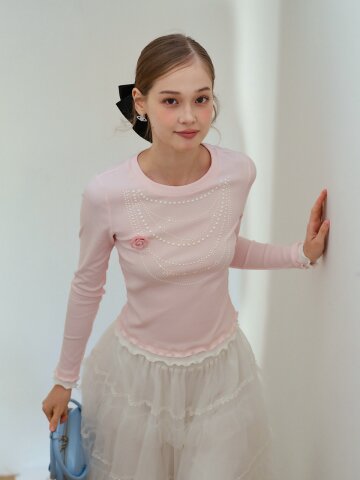 Cest_Pearl wave long sleeve top