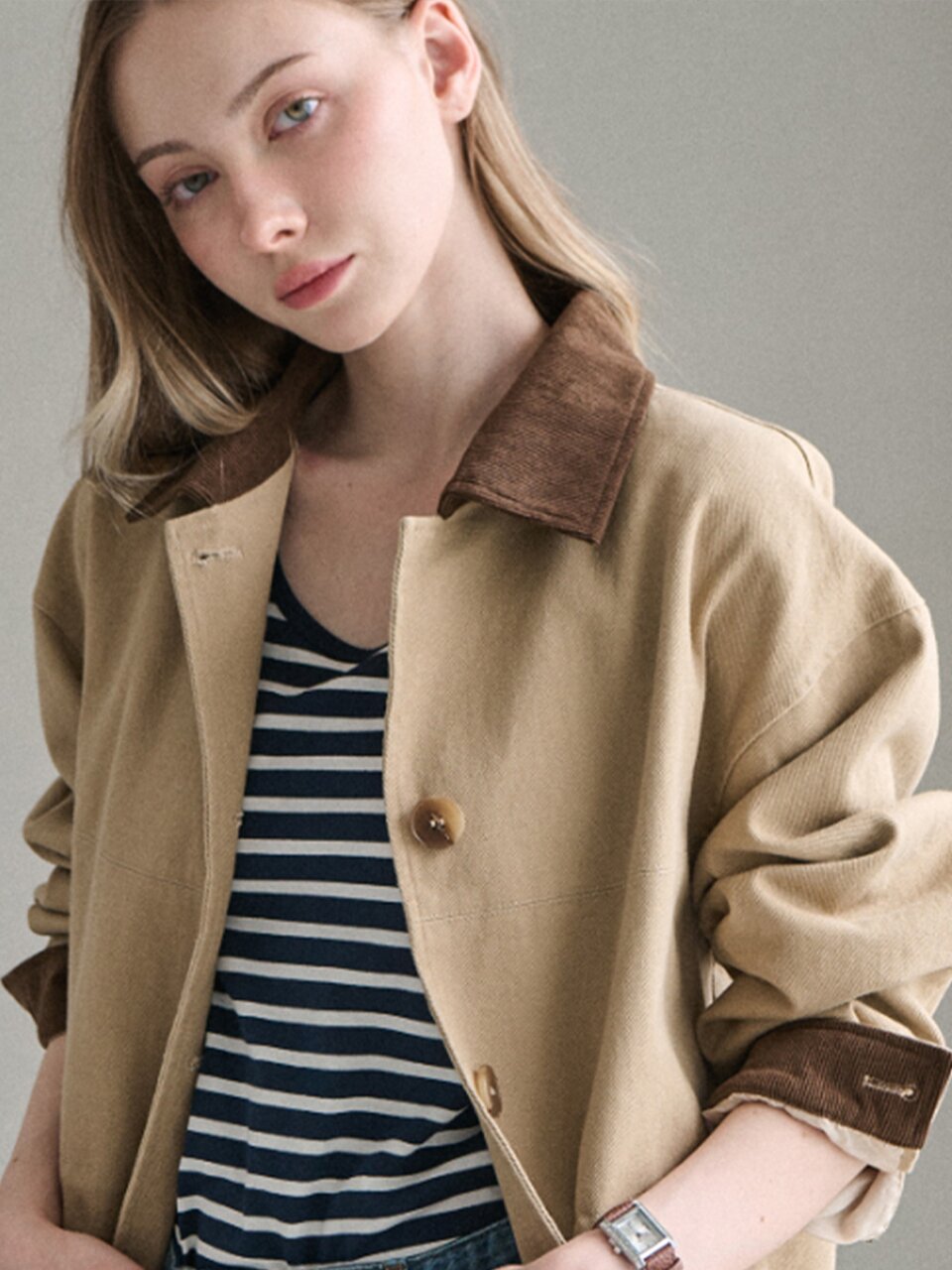[8차] Cotton half work jacket