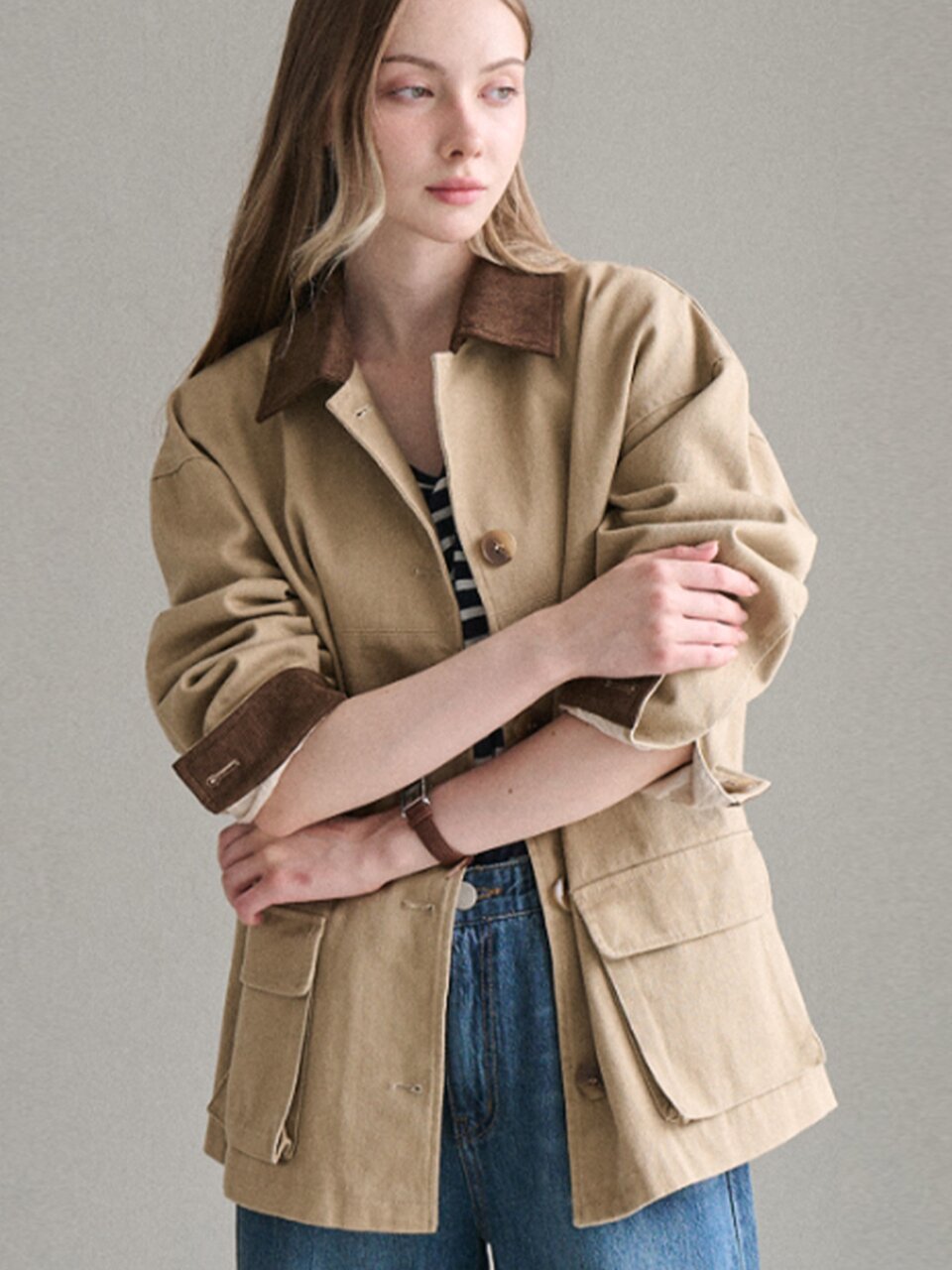 [8차] Cotton half work jacket
