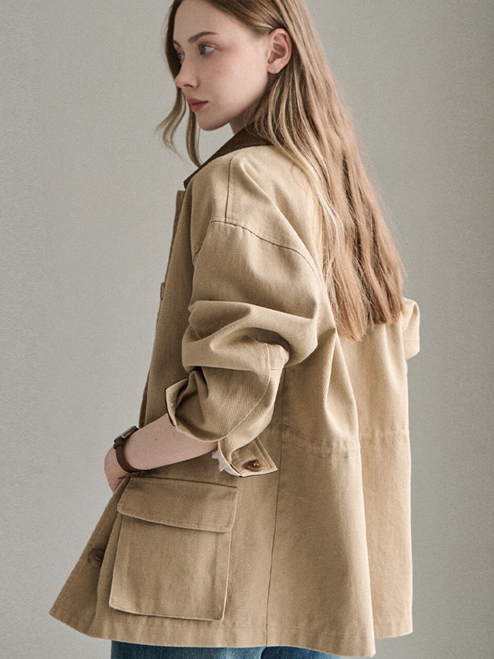 [8차] Cotton half work jacket