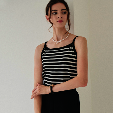 마린 스트라이프 슬리브리스