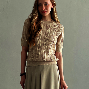 소프트 트위스트 니트 탑