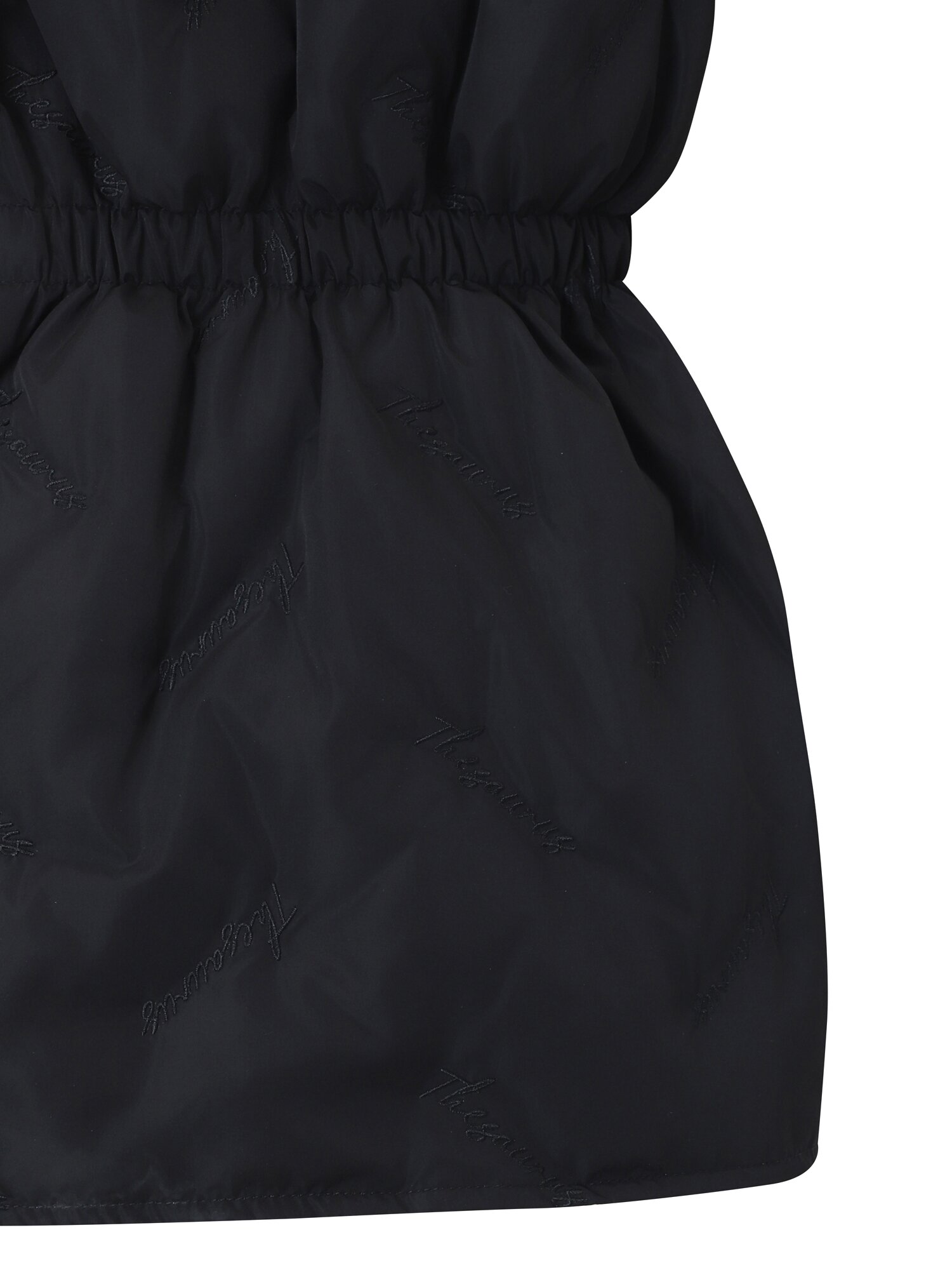 레터링 자수 덕 다운 패딩 베스트 (BLACK)
