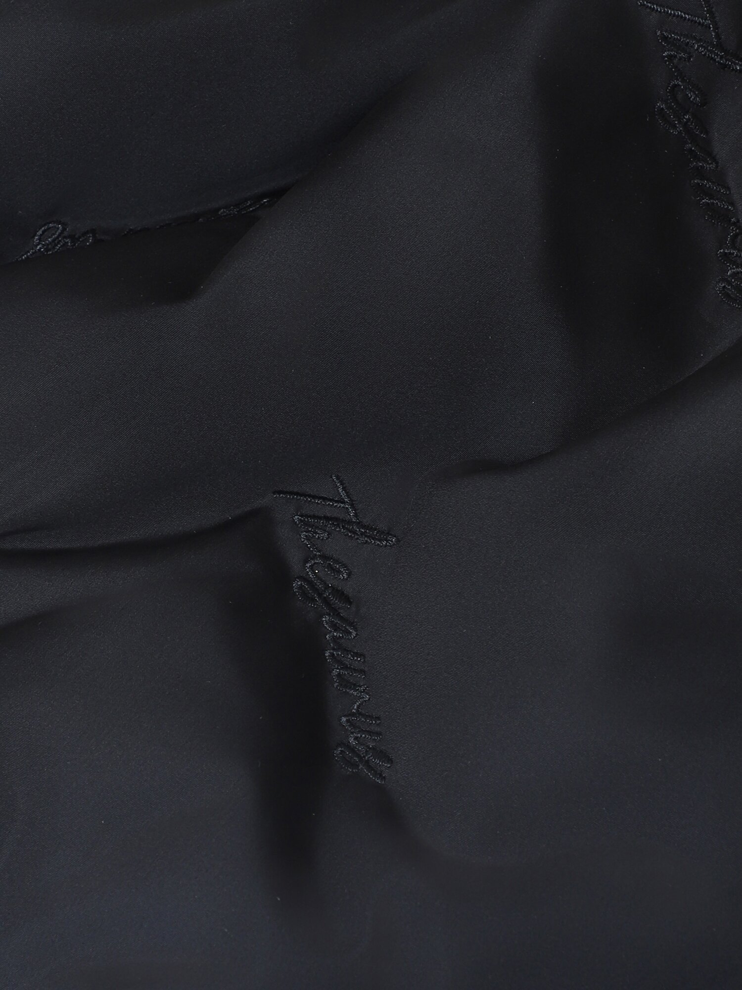 레터링 자수 덕 다운 패딩 베스트 (BLACK)