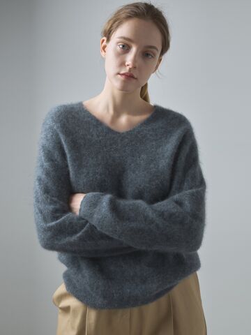 V Cashmere Knit_Gray