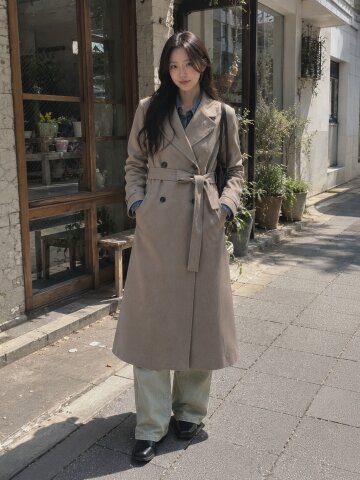 울 캐시미어 블렌드 더블 핸드메이드 코트 